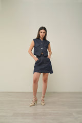 Compact Skirt - Blue Denim