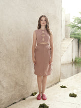 Monstera Skirt - Dusty Pink