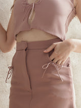 Monstera Skirt - Dusty Pink