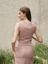 Monstera Top - Dusty Pink