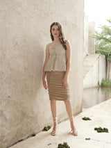 Sprout Skirt - Nude Brown